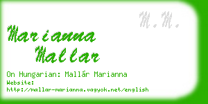 marianna mallar business card